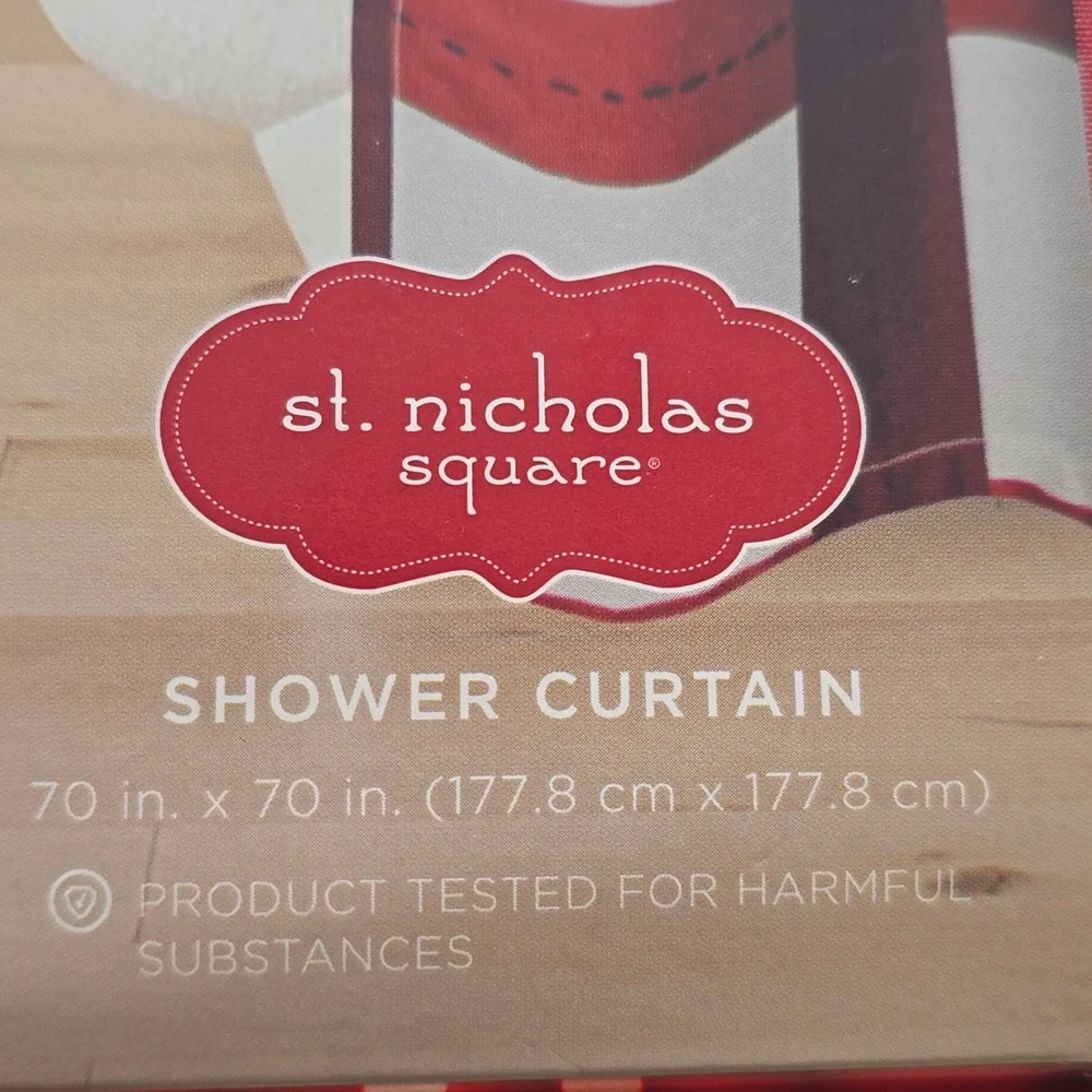 ST. NICHOLAS SQUARE BRAND HOLIDAY CHRISTMAS SHOWER CURTAIN